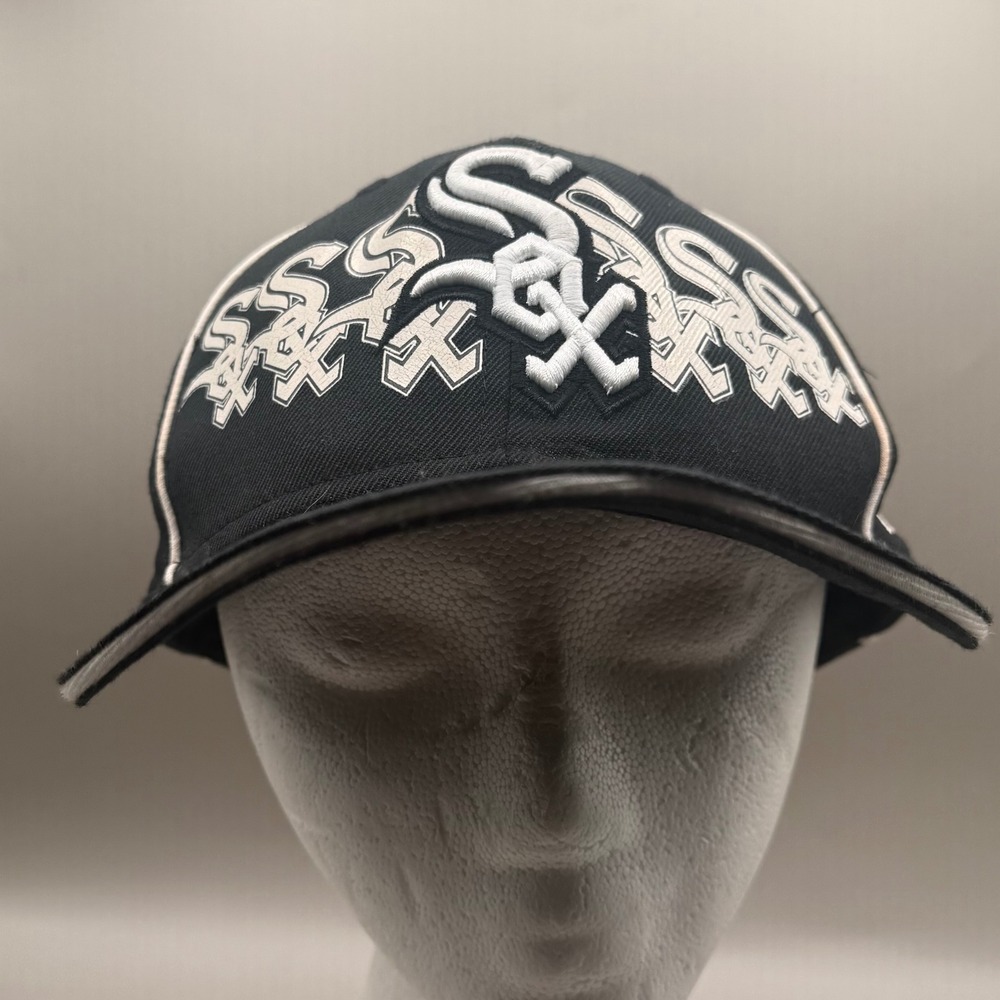 New Era‎ 59FIFTY Hat Mens 7 3/8 Chicago White Sox Tribal Embroidery Black